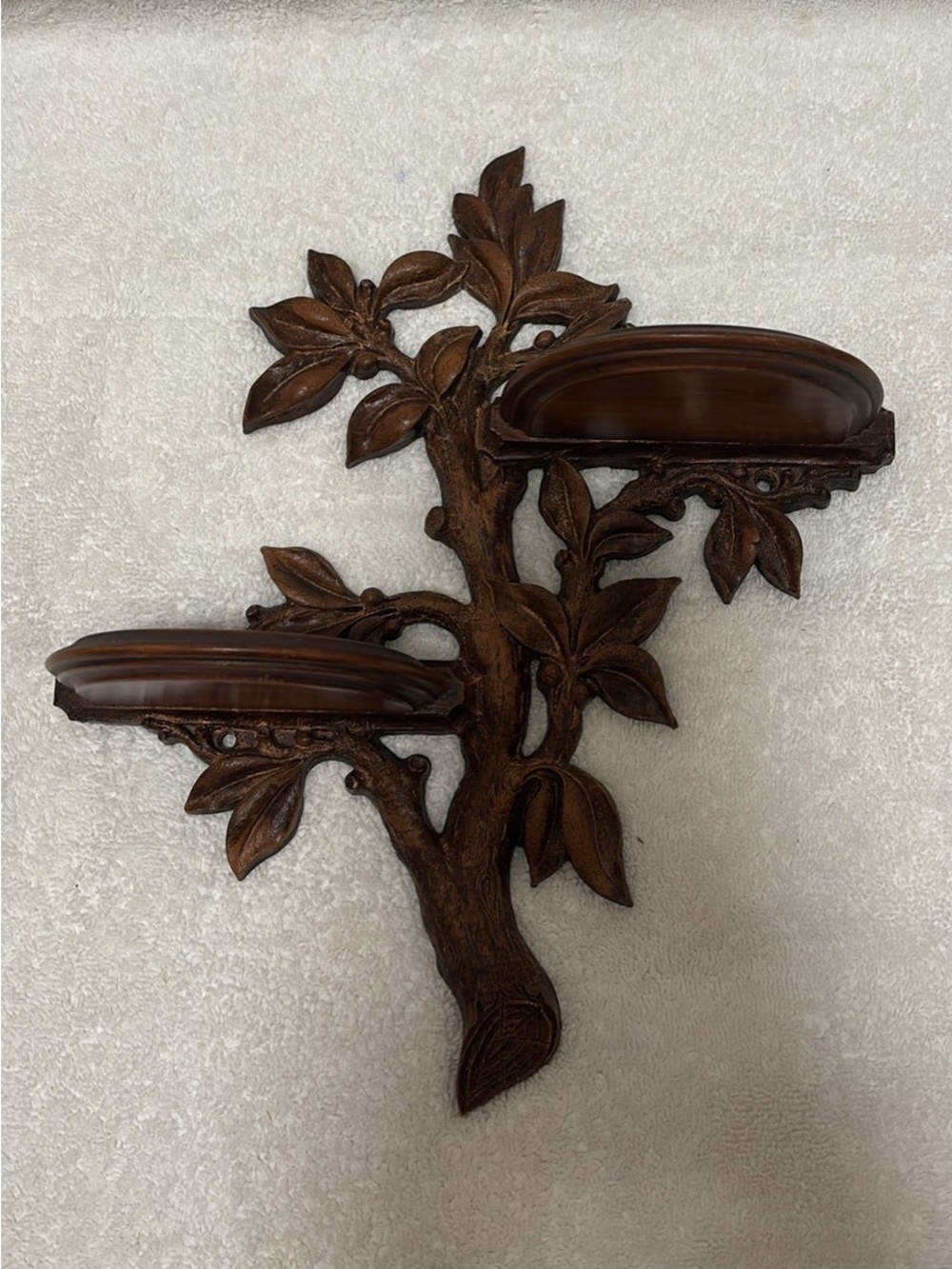 Vintage Faux wood Brown Wood Tree Wall Shelf - Home Wall Decor